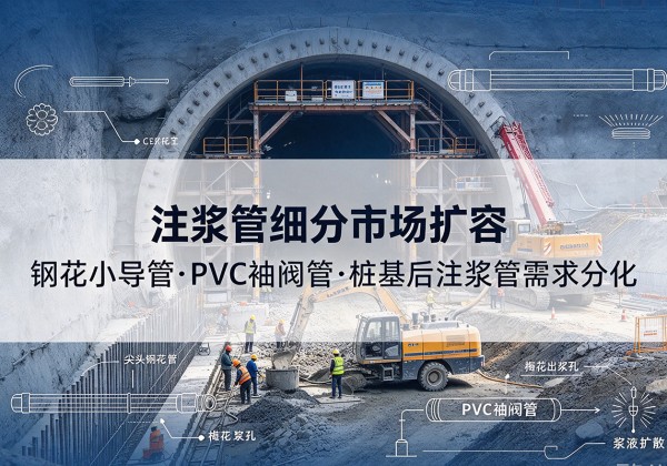 漳县注浆管细分市场扩容，隧道钢花小导管、PVC 袖阀管、桩基后注浆管需求分化
